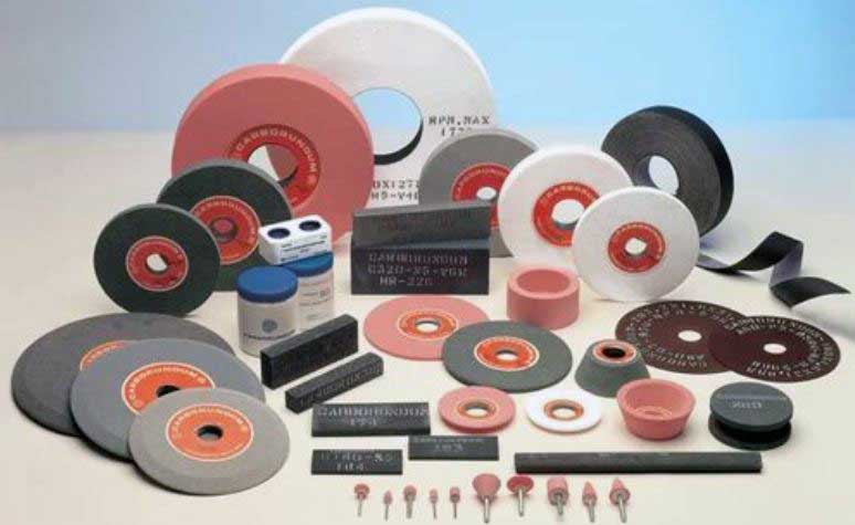 an assortment of grinding wheels